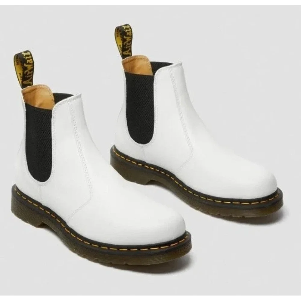 Dr Martens Men's‎ 11 Womens 12 Combat Boots 2976 YS Yellow Stitch Platform Boots